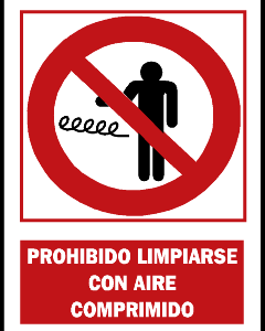 Prohibido limpiarse con aire. PR64A3