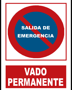 Salida de emergencia vado permanente. PR68A3
