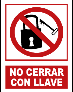 Prohibido cerrar con llave. PR66A3