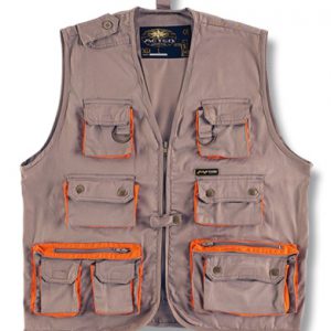 Chaleco reportero color Beige/Naranja.288-VRM