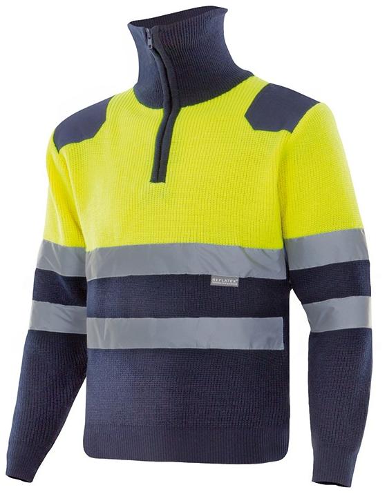 Jersey punto refuerzos alta visibilidad cuello alto.301001