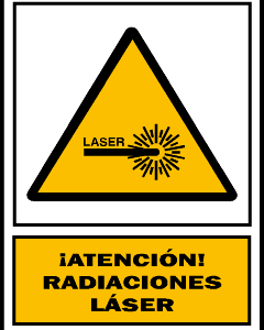 Atención radiación laser.AD53A3