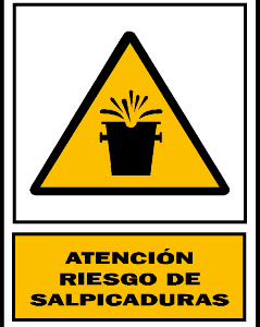 Atención riesgo de salpicaduras.AD56A3