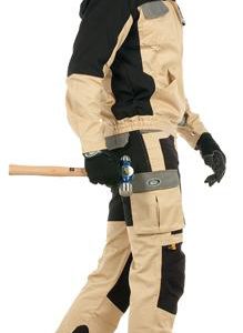 Pantalón algodón canvas 260 grs beige/negro.588-PMN