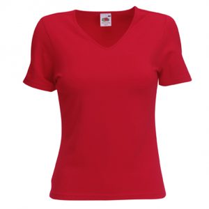 Camiseta entallada cuello pico.613820