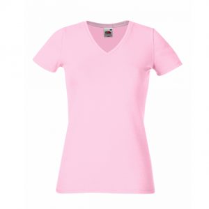 Camiseta entallada cuello pico.613820