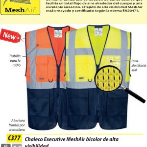 Chaleco Portwest® Executive MeshAir bicolor.C377