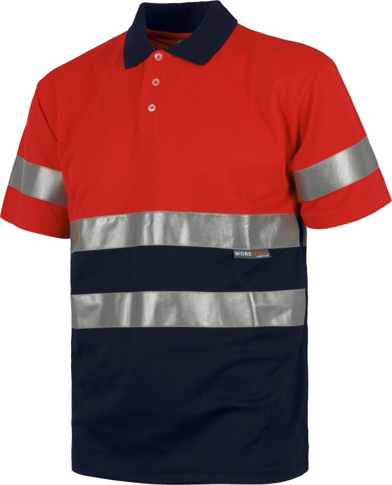 Polo alta visibilidad manga corta bicolor.C3867