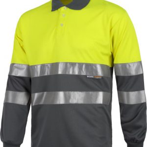 Polo alta visibilidad manga larga bicolor.C3870