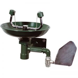 Lava-ojos mural con válvula simple presión.C392