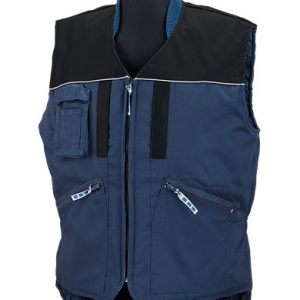 Chaleco tergal 245 g.marino/negro.288-VAN