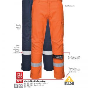 Pantalón Portwest BizFlame®Plus arco eléctrico.FR26