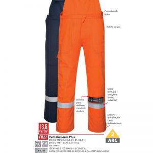 Peto Portwest BizFlame®Plus arco eléctrico.FR27
