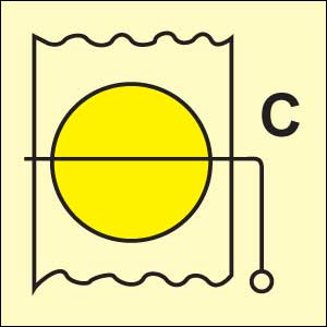 Señal Válvula mariposa para espacios carga.OMI-IFS063C