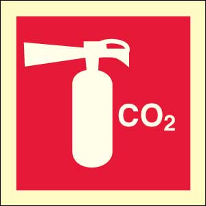 Señal extintor de CO2. OMI-IFS125C
