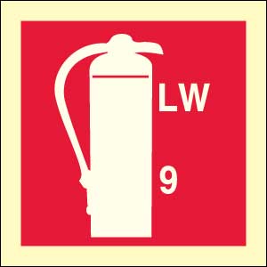 Señal extintor de agua. OMI-IFS125W