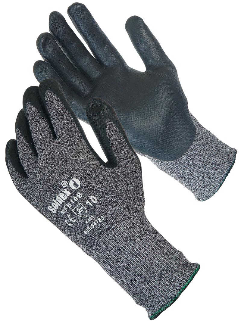 Guante de punto fibras de vidrio y fibras sintéticas bipolimero.NFB10B