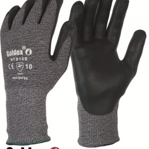 Guante de punto fibras de vidrio y fibras sintéticas bipolimero.NFB10B