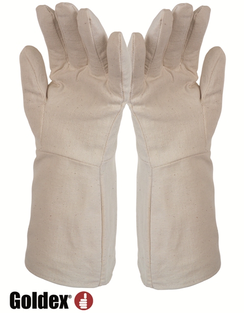 Guante (Pack 10 uds) tejido algodón manguito de 15 cm. siimple espesor.P75415