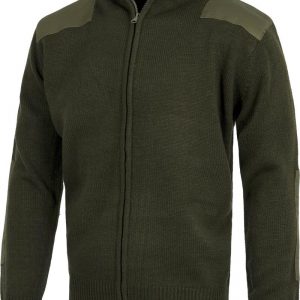 Chaqueta cremallera punto grueso refuerzos.S4500
