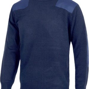 Jersey cuello redondo punto grueso refuerzos.S5500