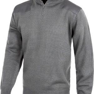 Jersey cuello cremallera punto grueso refuerzos.S5501