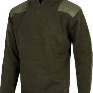 Jersey cuello cremallera punto grueso refuerzos.S5501