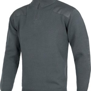 Jersey cuello cremallera algodón refuerzos.S5502