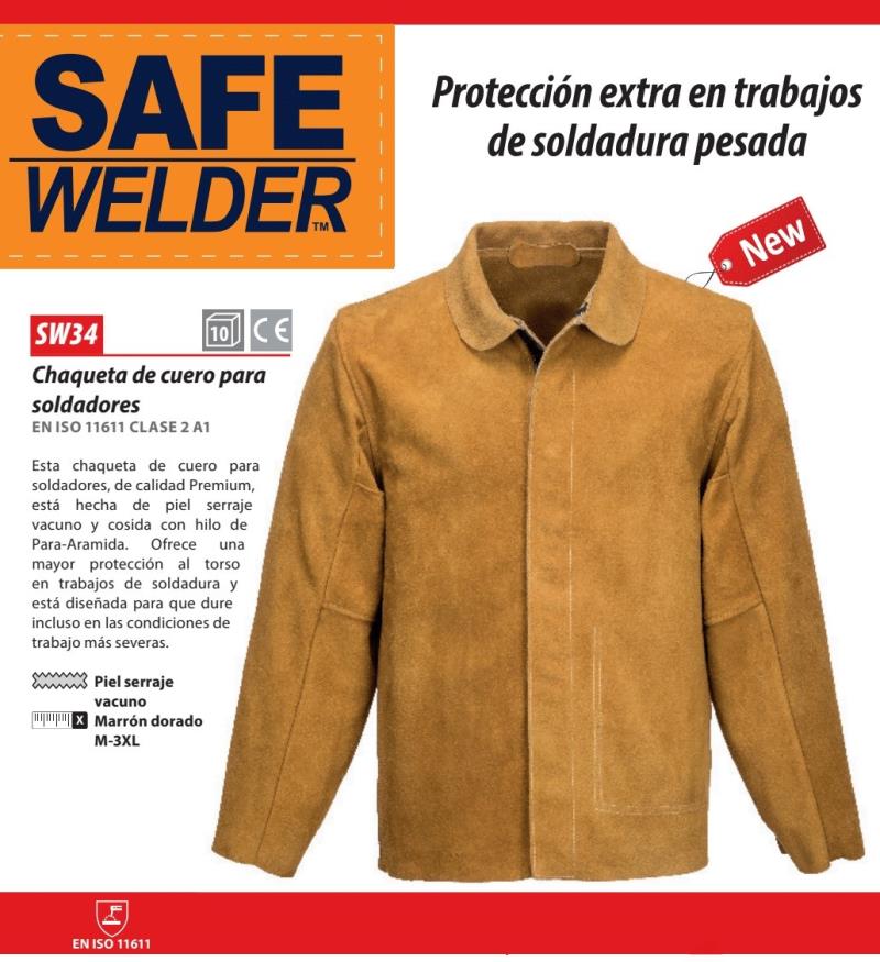 Chaqueta de cuero Portwest Safe Welder®.SW34