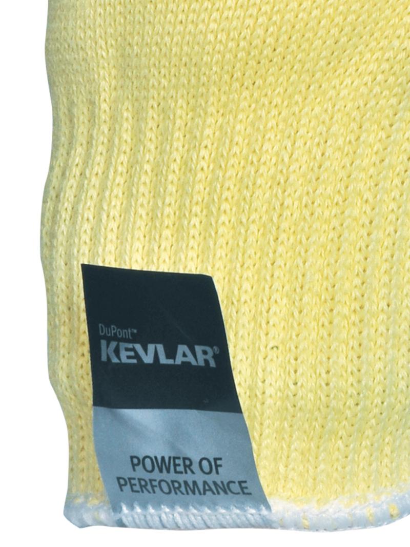 Guante Kevlar® galga 10 puño elástico PVC negro en la palma.TKV10HBK