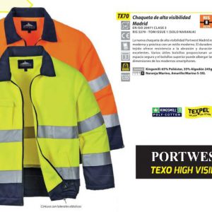 Chaqueta de alta visibilidad Portwest® Madrid.TX70