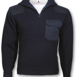 Jersey punto grueso refuerzos cremallera bolsillo.V101