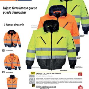 Cazadora Pilot 3X1 alta visibilidad Portwest®.PJ50